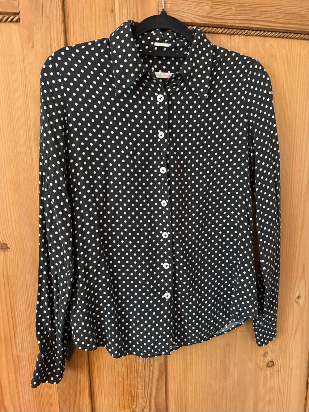 Robert Friedman Black and White Polka Dot Blouse